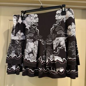 Black and white tennis skirt